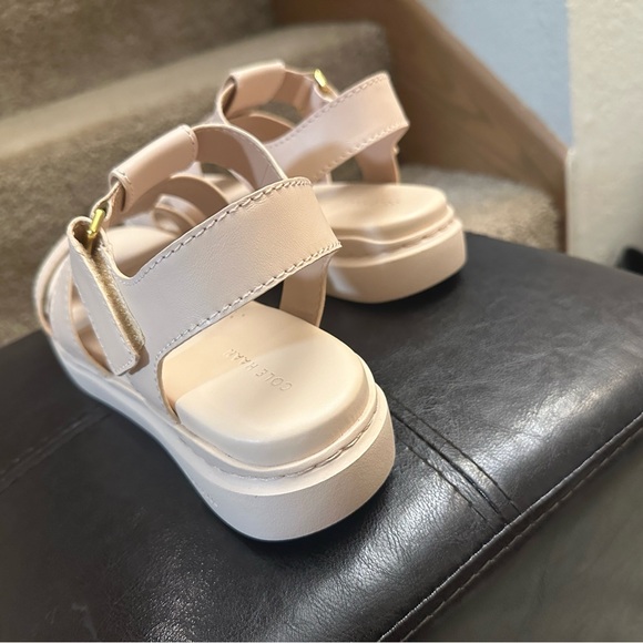 Cole Haan | GrandPro Rally Platform Fisherman Sandals in Bleached Tan, size 9 - Picture 6 of 9